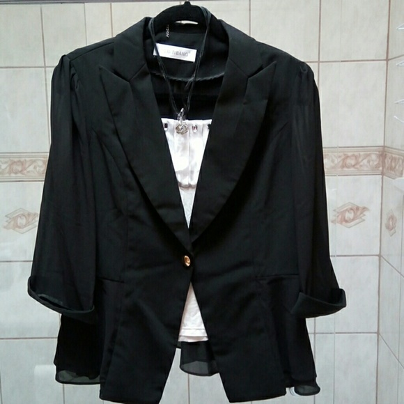 Black short blazer