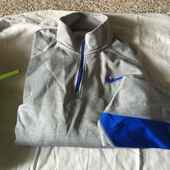 Grey and navy hoodie Nike Large