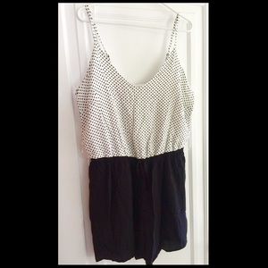 Black and white polka dot romper from Forever 21