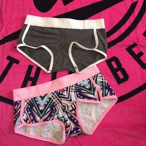 (S) PINK LOGO BOYSHORTS