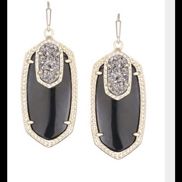 Kendra Scott Jewelry - RARE Kendra Scott Emmy Earrings in Black Galaxy