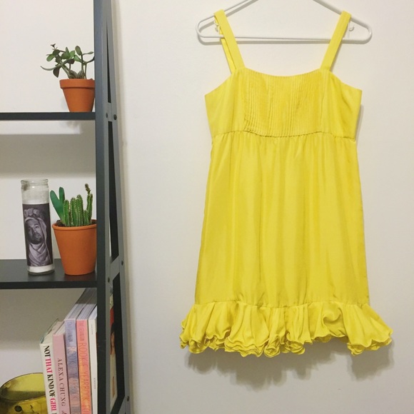 Alice + Olivia Yellow Ruffle Dress - SIZE S