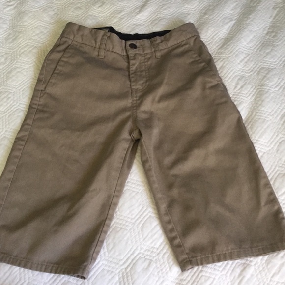 Boys khaki volcom shorts