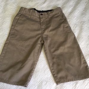 Boys khaki volcom shorts