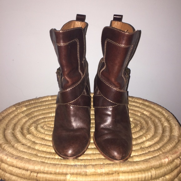 Frye brown leather boots