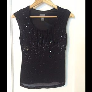 Black Sequin Dressy Top