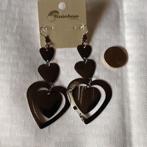 Dangly heart earrings