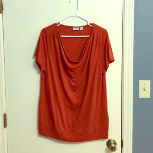 18/20W drape collar t-shirt