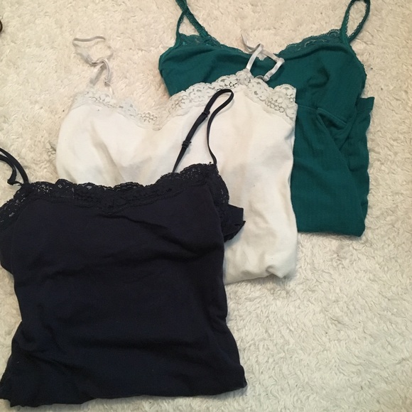 Set of 3 Aeropostale lacy tank tops