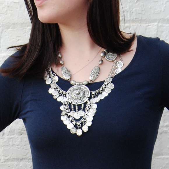 Boohoo Jewelry - Silver Coin Necklace