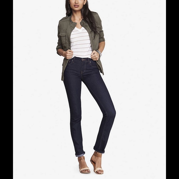 Express Dark Wash Skinny Jeans size 2 short