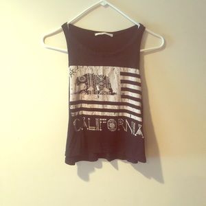 Pacsun Cali/ flag muscle crop top! SUMMER 🌞
