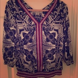 White House Black Market silk blouse