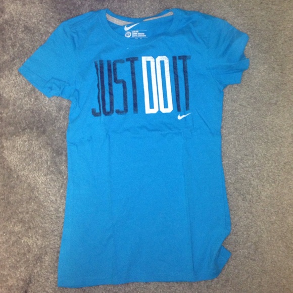 Blue "Just Do It" Nike T