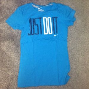 Blue "Just Do It" Nike T