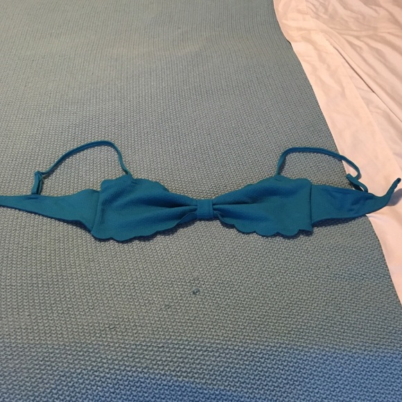 Blue bikini top