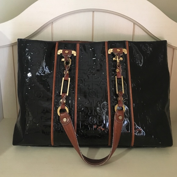 ⚜Tory Burch Tote⚜Black Patent Leather⚜