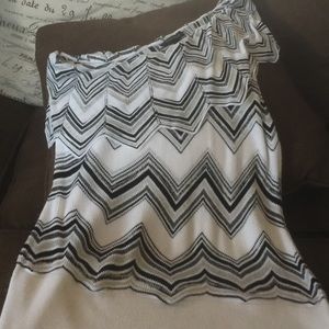 White House Black Market one sleeve sweater top