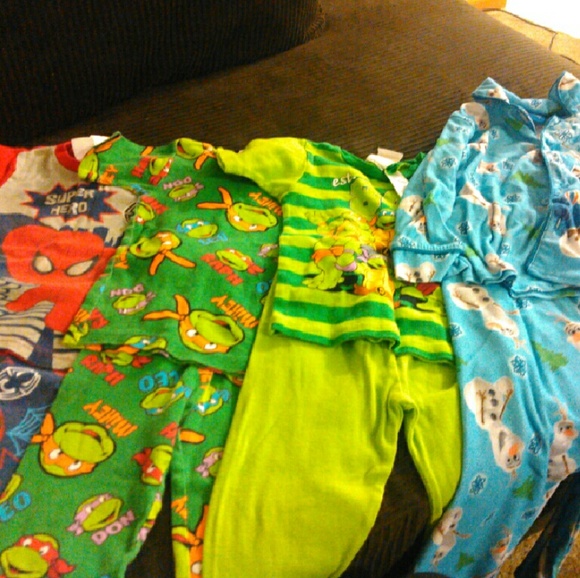 Both ninja turtle pair $3 olaf pair $4 spiderman$2