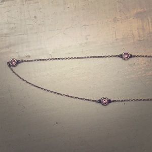 Pink sapphire and silver Tiffany and Co. Necklace