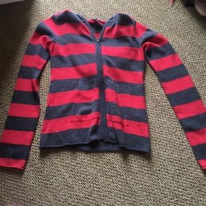 striped cashmere cardigan