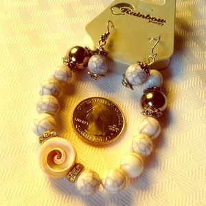 Bracelet with matching earring set