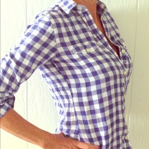 Banana Republic Blue Gingham Shirt