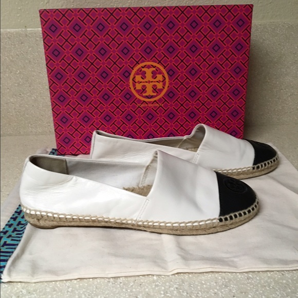 Tory Burch Color Block Leather Espadrille Size 9 - Picture 2 of 4