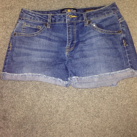 Blue denim shorts
