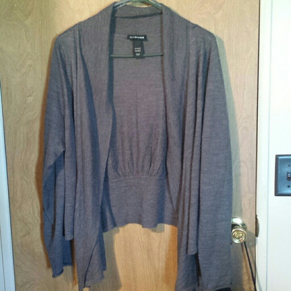 Plus size Grey wrap cover up from Lane Bryant