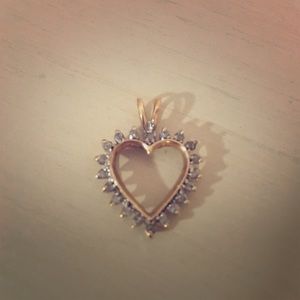 ⚜10K Gold Pendant with Rhinestones⚜