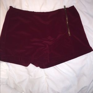 Burgundy Envelope Skort