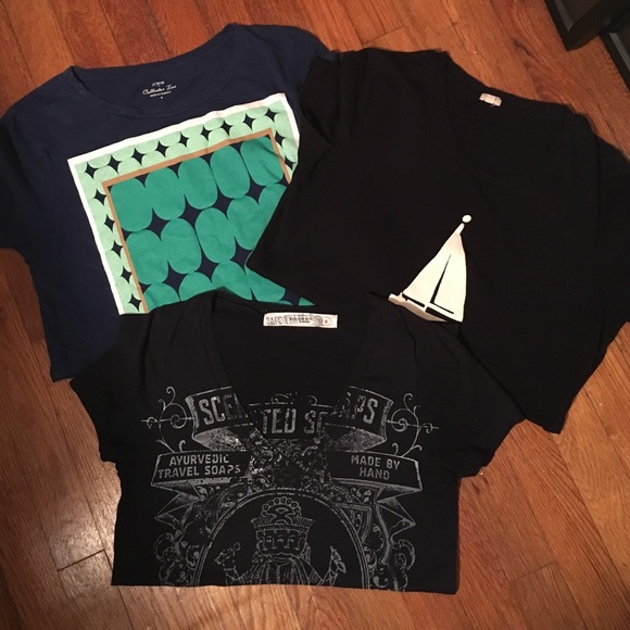 Three J. Crew t-shirts