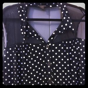 Plus Size Hi-Lo Polka Dot Tank