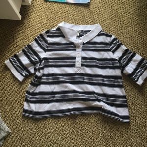 striped, cropped tshirt