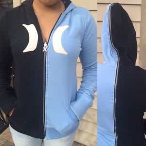 🆕 Hurley Reversible Polka dot Zip Apart Hoodie