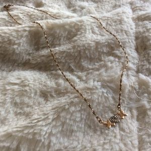 10k gold xox necklace