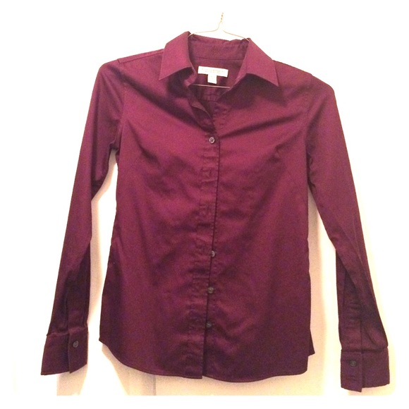 Plum banana republic non iron shirt size 0