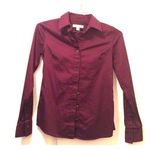 Plum banana republic non iron shirt size 0