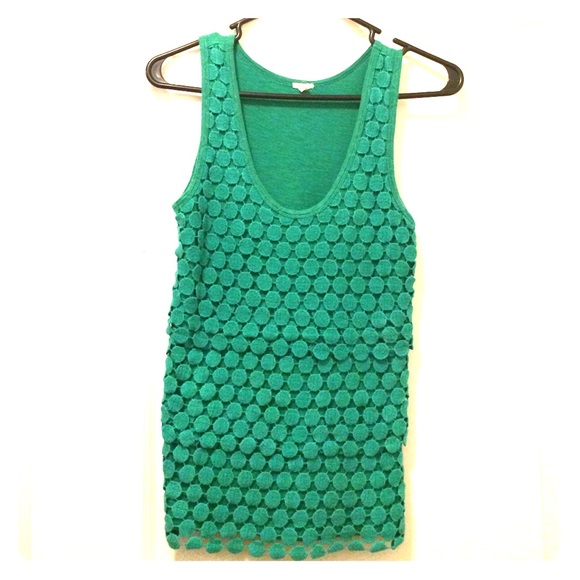 Teal j crew tank top size XXS
