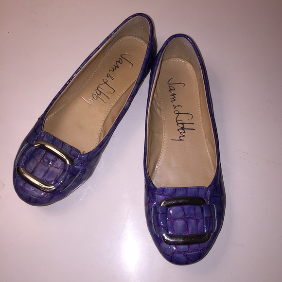 Sam & Libby croc-print ballet flats