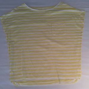 LOFT yellow and white striped tee