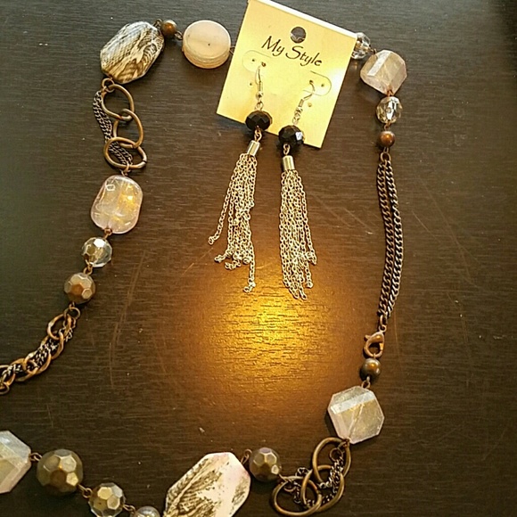 Necklace and earrings