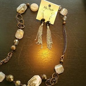 Necklace and earrings