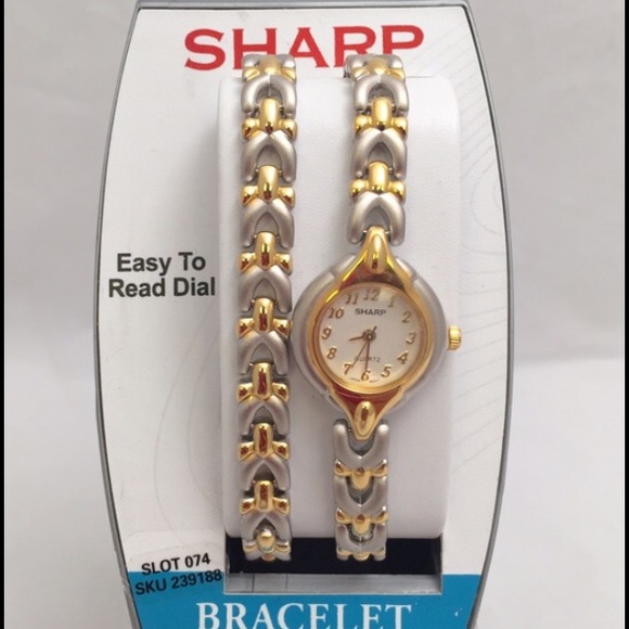 Sharp Watch with Matching Bracelet Set