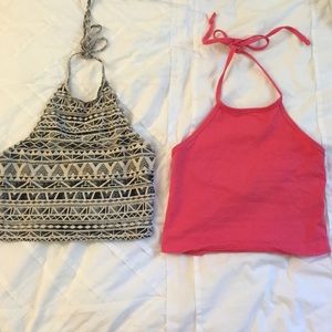 Halter crop tops