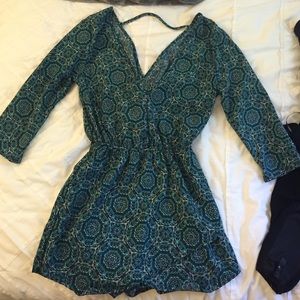 Blue detailed romper