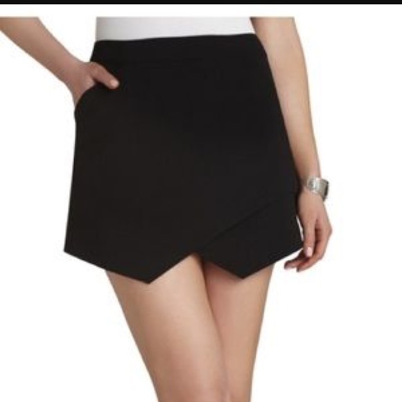 Black asymmetrical skort