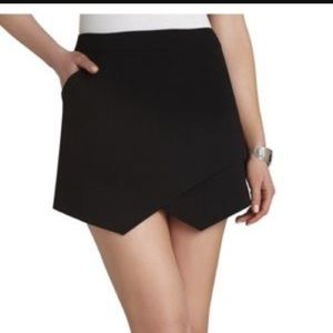 Black asymmetrical skort