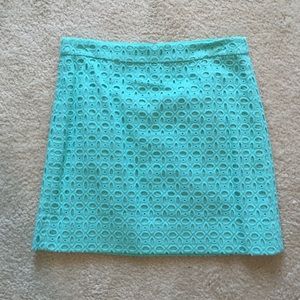 J Crew eyelet short pencil skirt